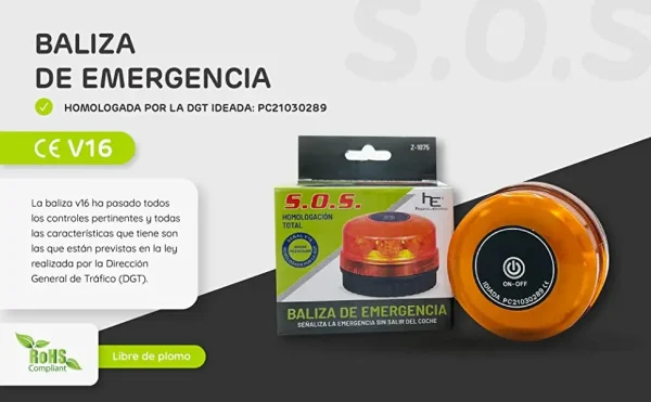 Luz emergencia coche averiado